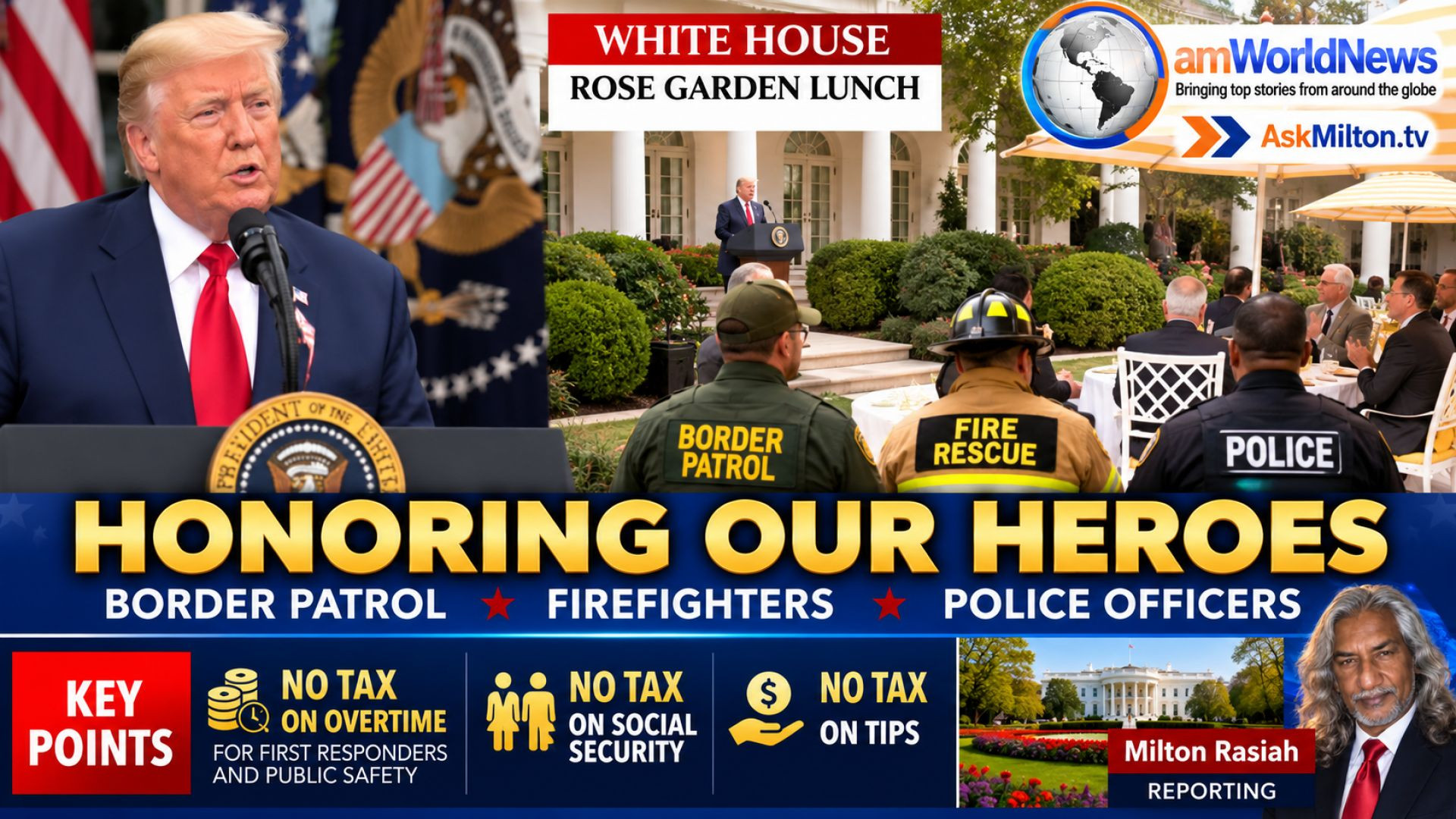President Trump Honors America's Heroes | White House Rose Garden Luncheon